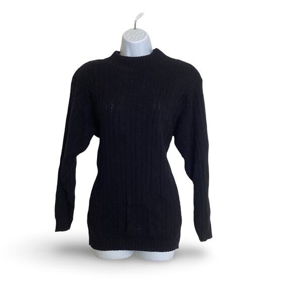 Glamour Knit Classic Black Sweater - Picture 1 of 7